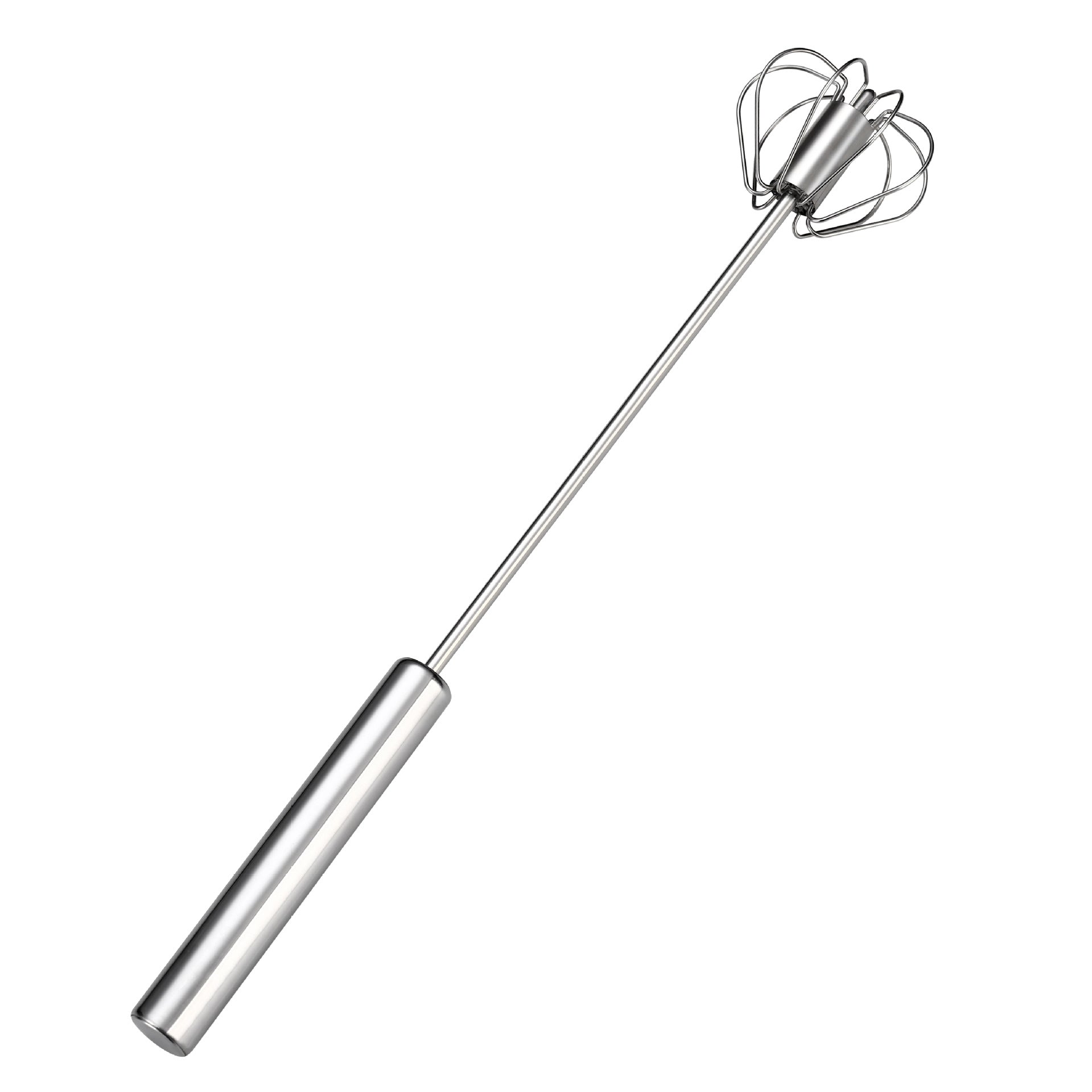 Portable Stainless Steel Semi-automatic Rotary Whisk For Home